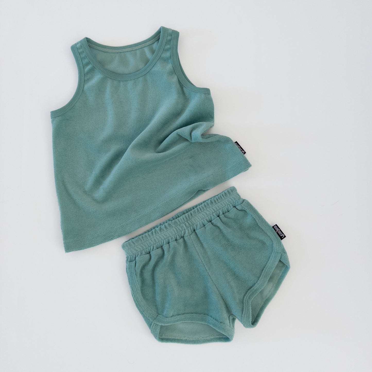 Tanktop badstof - Aqua