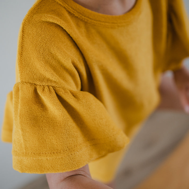 Oversized shirt - badstof geel