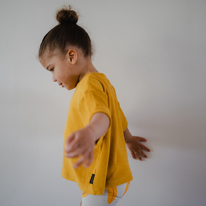 Oversized shirt - badstof geel