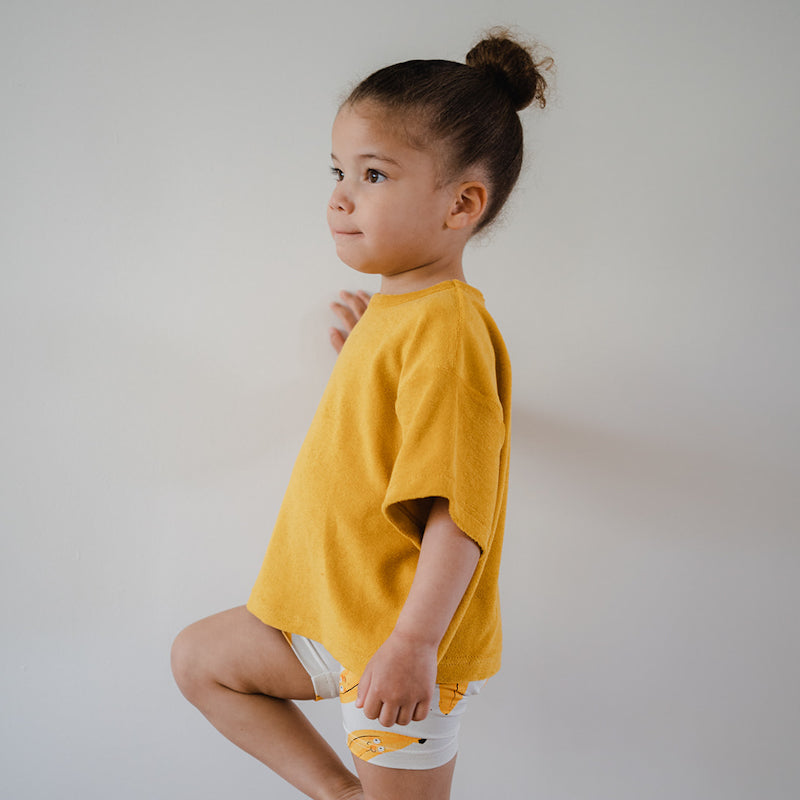 Oversized shirt - badstof geel