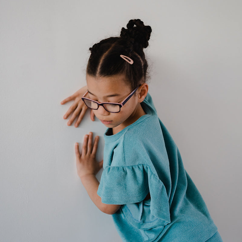 Oversized shirt - badstof blauw