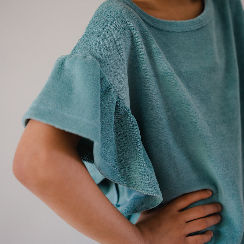 Oversized shirt - badstof blauw