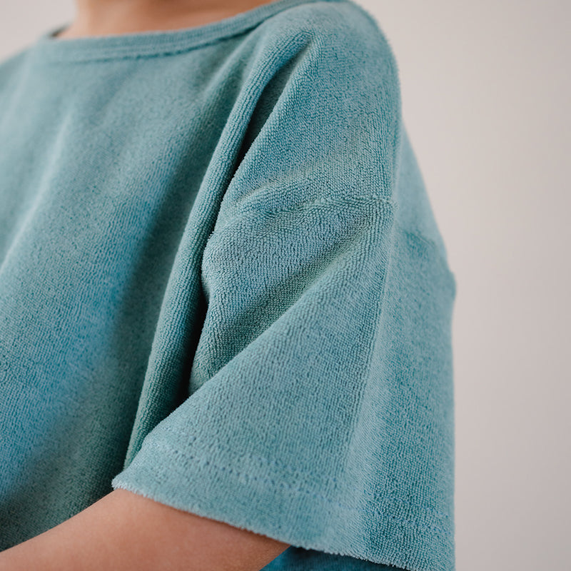 Oversized shirt - badstof blauw