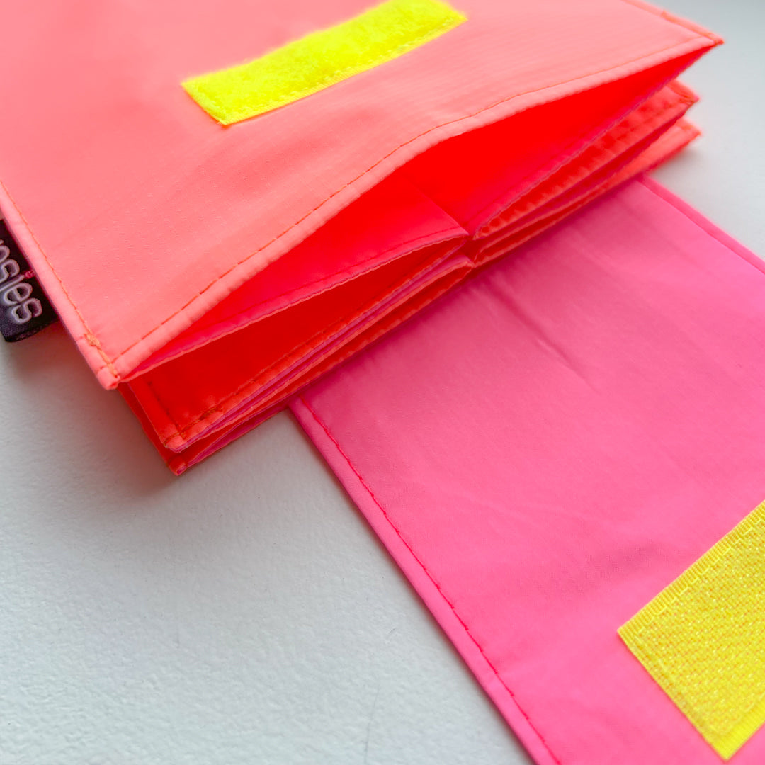 Crossbody tasje neon koraal/roze
