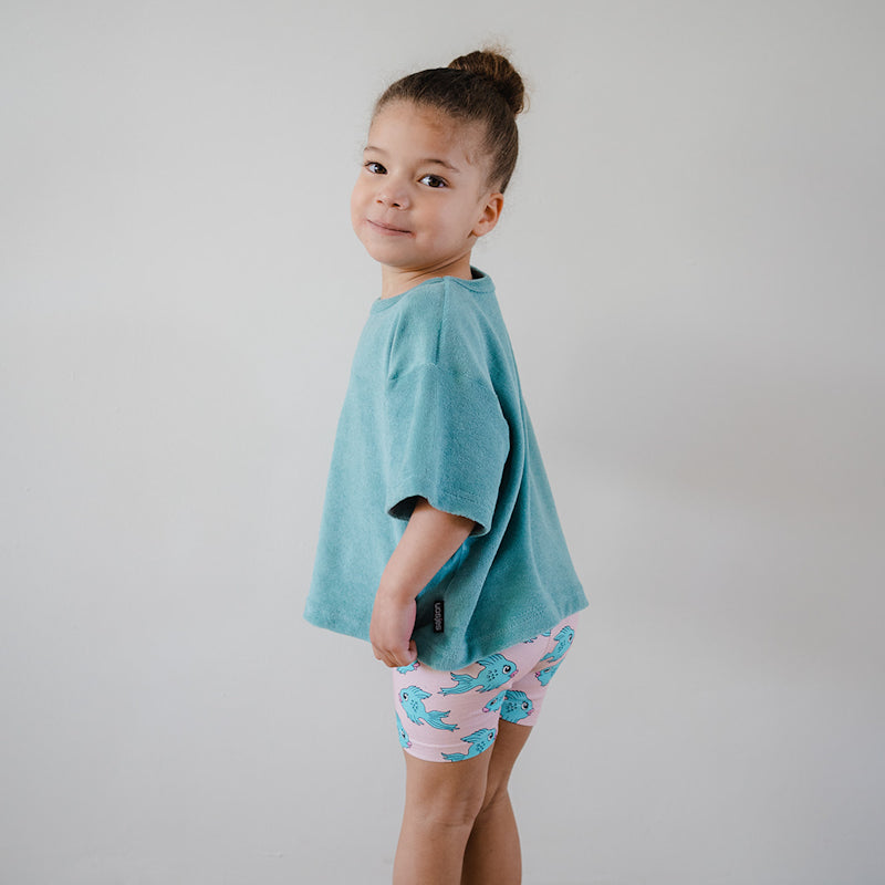 Oversized shirt - badstof blauw