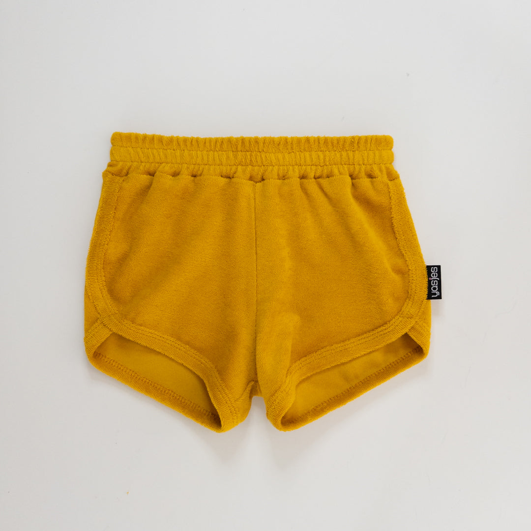 Gymshorts - Badstof geel