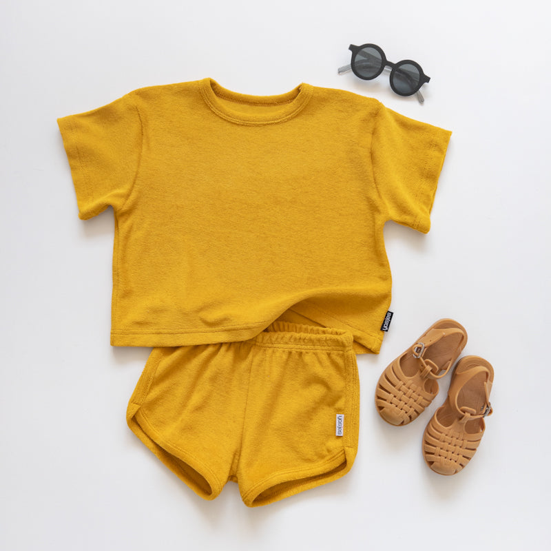 Oversized shirt - badstof geel