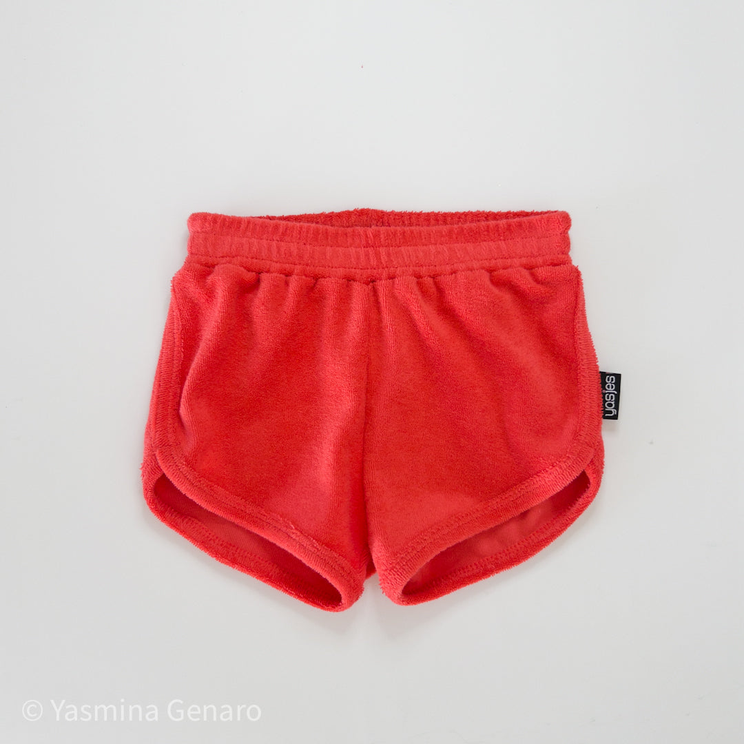 Gymshorts badstof - Rood