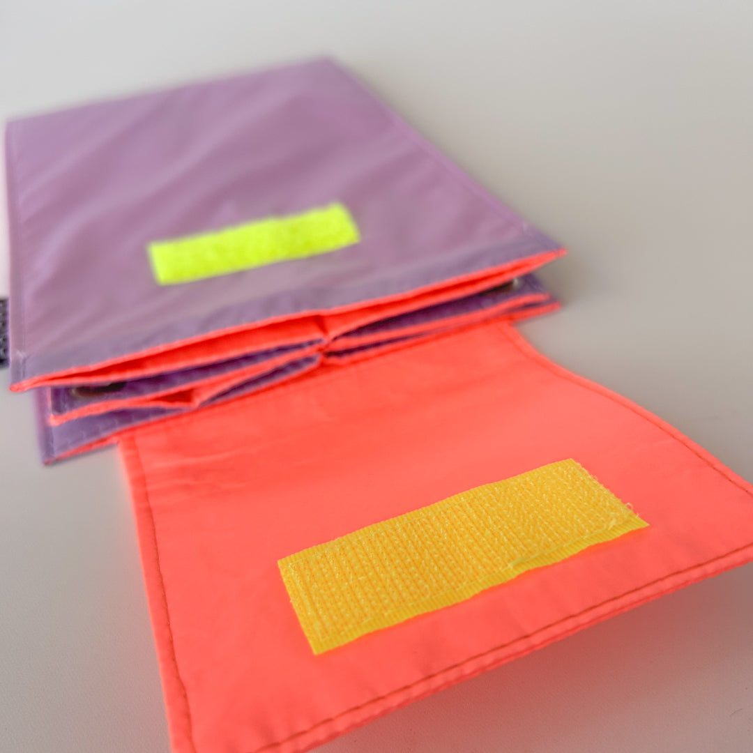 Crossbody tasje Lila-Neon koraal