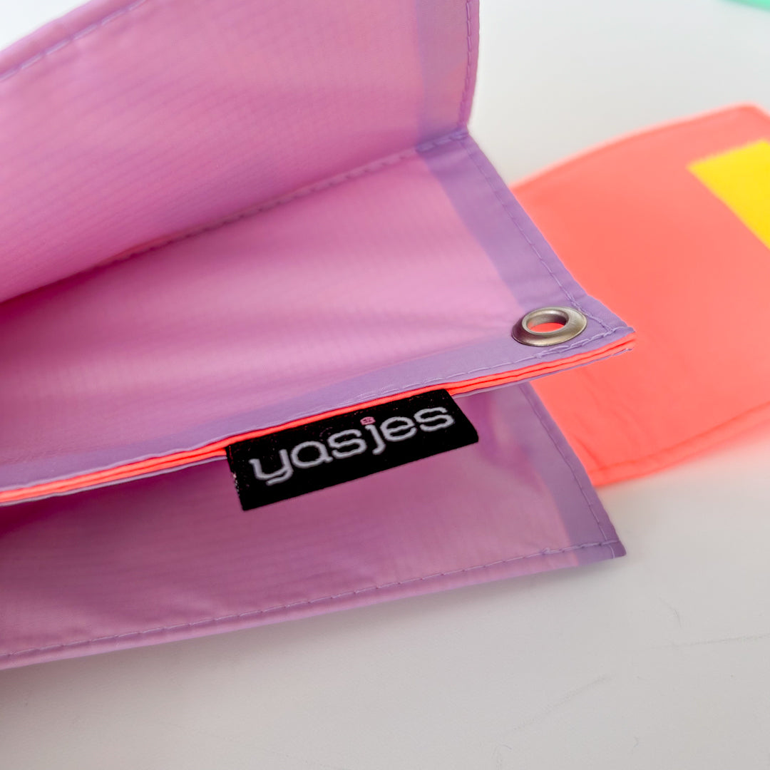 Crossbody tasje Lila-Neon koraal