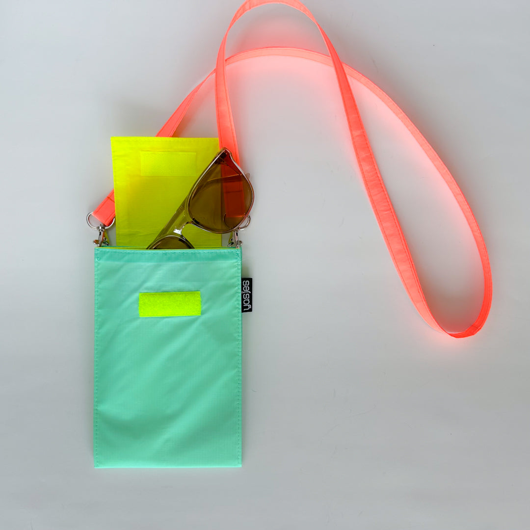 Crossbody tasje Fuchsia-Aqua