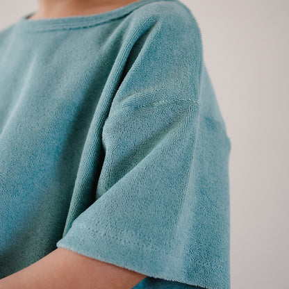 Oversized shirt - badstof blauw